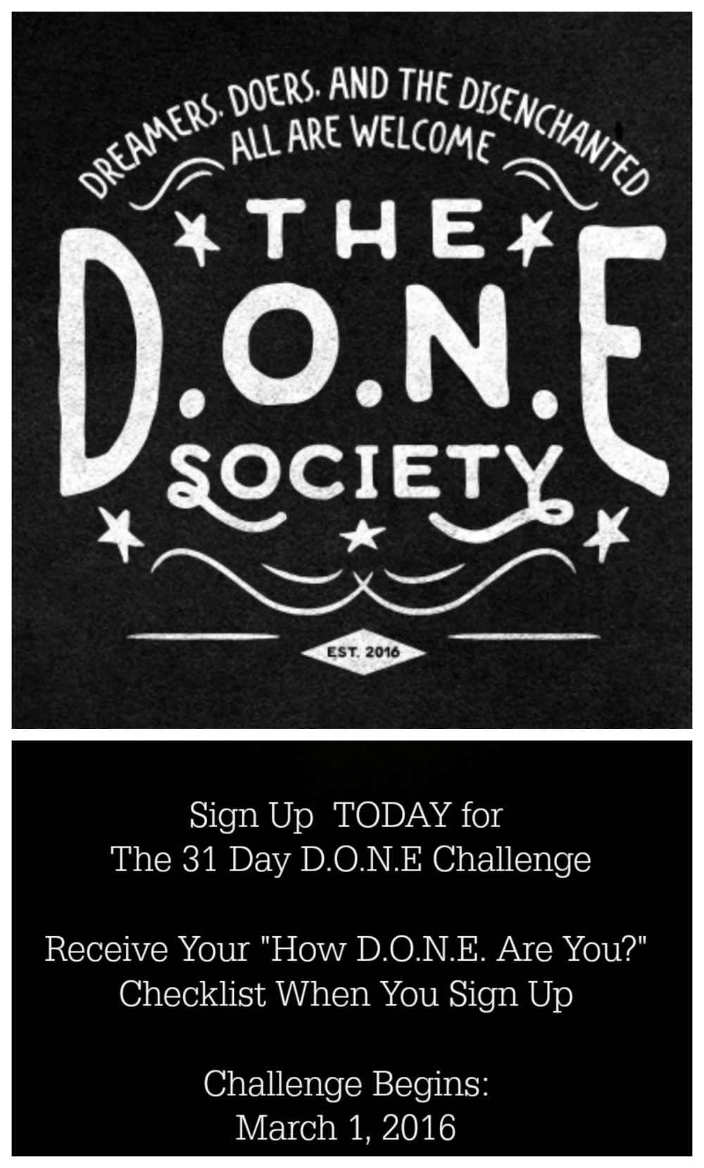 The D.O.N.E. Society-Spread the Word!