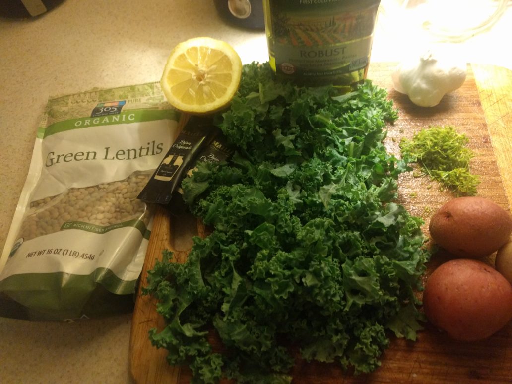 Warm Lentil, Potato, and Kale Salad: Frugal Eats